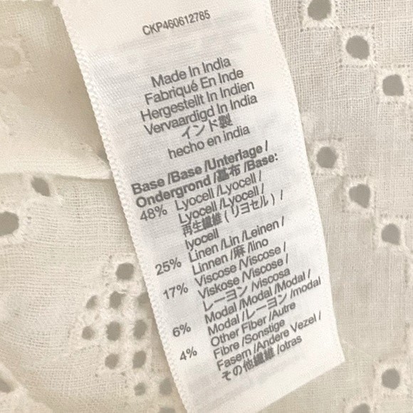 SOLD OUT!! Madewell - Rosalie Tie Strap Geo Eyelet Top - Picture 7 of 12